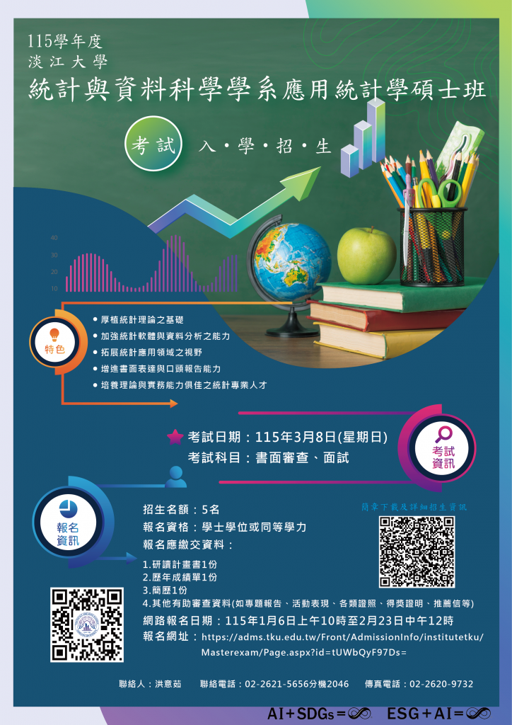 統計-115應統所碩士班考試入學招生